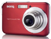 BenQ DC T800 - Cmara digital - compacta - 8.0 Mpix - zoom ptico: 3 x - memoria soportada: MMC, SD, Tarjeta de memoria SDHC - rojo. (9H.0A567.60E)